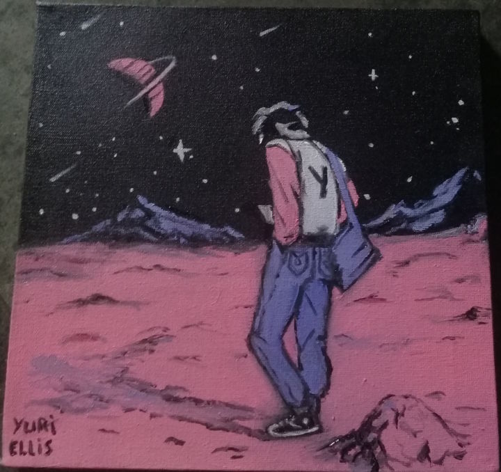 Pintura intitulada "the guy who lives i…" por Yuri Ellis, Obras de arte originais, Óleo