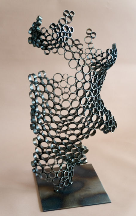 Скульптура под названием "Steel Chrochet IV" - Yuriy Kraft, Подлинное произведение искусства, Металлы