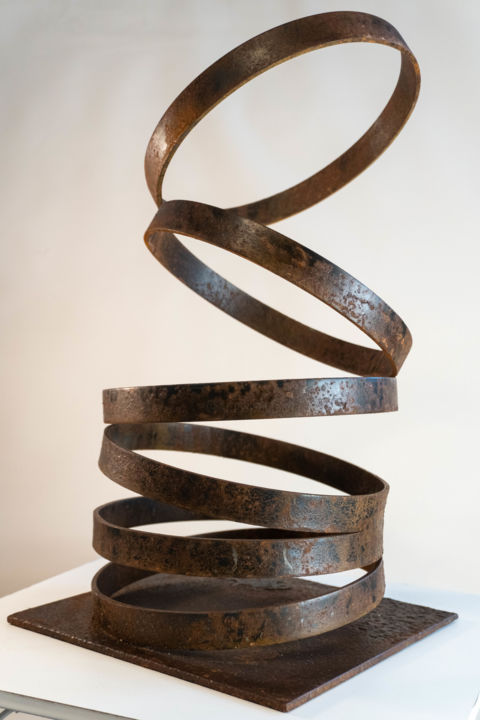 Sculpture titled "Infiniti" by Yuriy Kraft, Original Artwork, Metals
