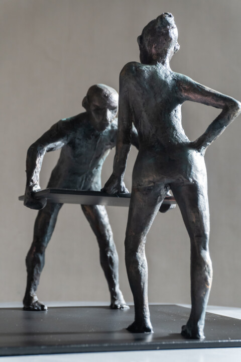 Sculptuur getiteld "***Mars and Venus***" door Yuriy Kraft, Origineel Kunstwerk, Metalen
