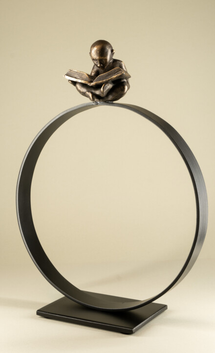 Escultura intitulada ""The Circle of Know…" por Yuriy Kraft, Obras de arte originais, Bronze