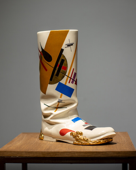 Escultura intitulada "Boot #6. project "M…" por Yuriy Solomko, Obras de arte originais, Cerâmica