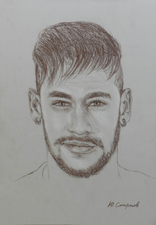 Neymar, Dibujo por Yury Smirnov | Artmajeur