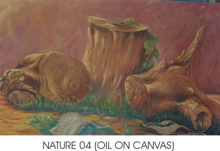 Peinture intitulée "nature" par Osama, Œuvre d'art originale