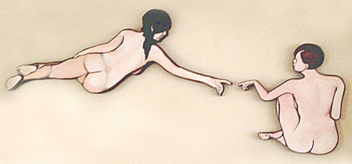 Sculpture intitulée "et si dieu était un…" par Yvan Bruyère, Œuvre d'art originale, Acrylique