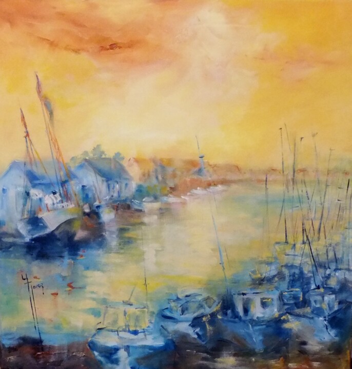 Painting titled "Ile de Noirmoutier…" by Yveline Javer, Original Artwork, Oil