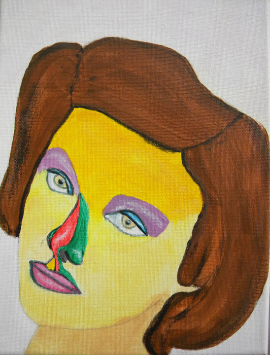 Peinture intitulée "Andy Femme moderne…" par Yvelise Séraphin, Œuvre d'art originale, Acrylique