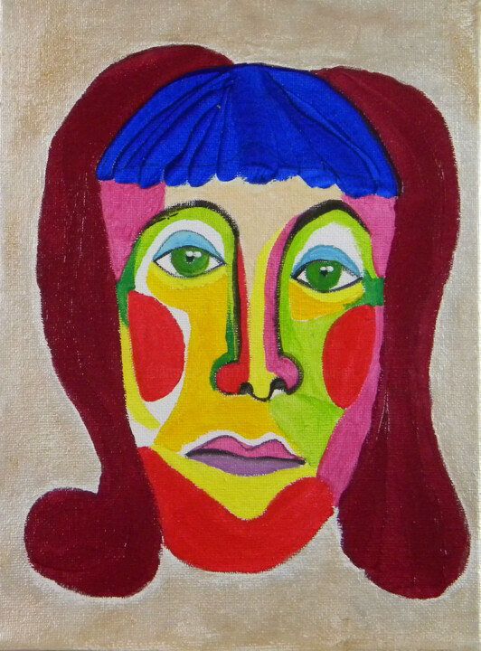 Peinture intitulée "Joanny Toile portra…" par Yvelise Séraphin, Œuvre d'art originale, Acrylique