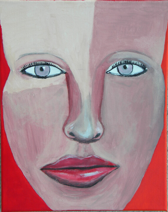 Schilderij getiteld "Portrait contempora…" door Yvelise Séraphin, Origineel Kunstwerk, Acryl