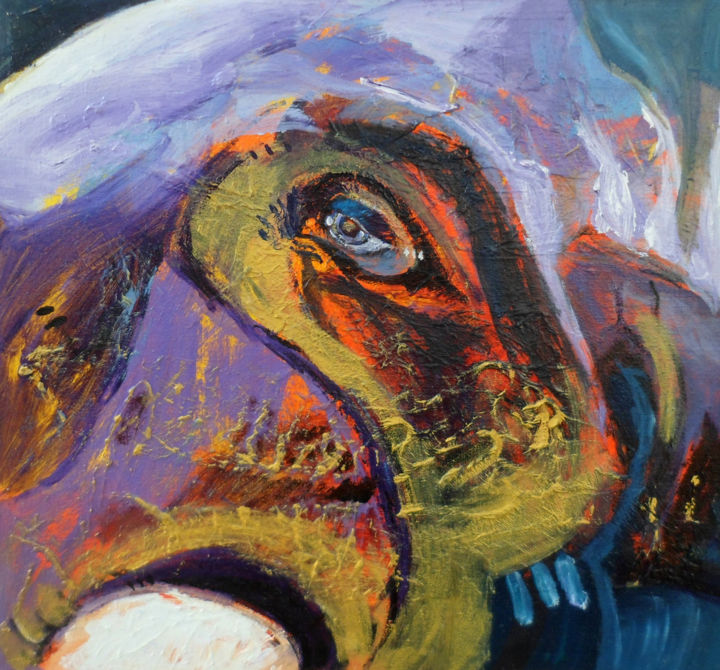 Painting titled "MEMOIRE GEANT" by Ebondo, Original Art, Acrylic