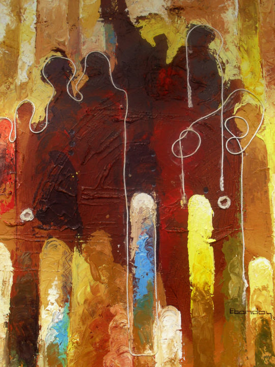 Painting titled "LE GENE GENANT" by Ebondo, Original Art, Acrylic