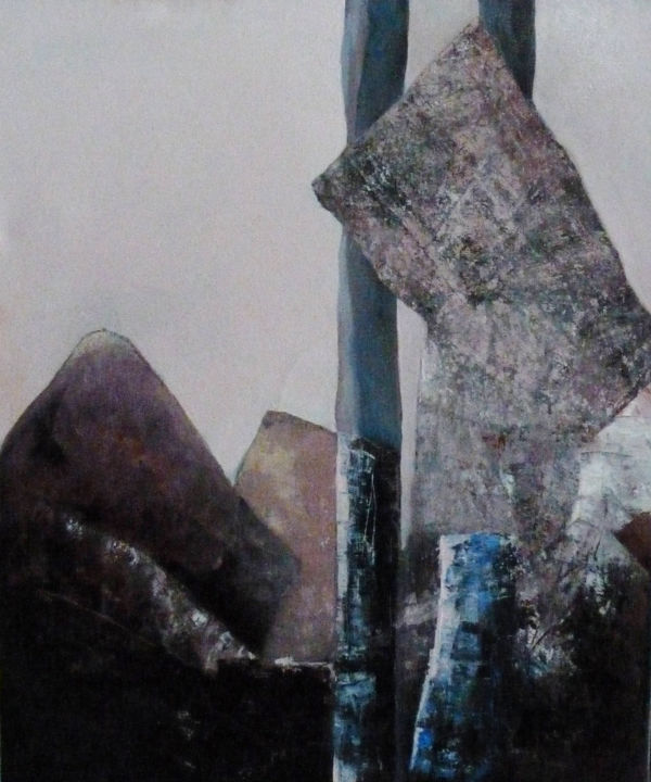 Painting titled "Montségur" by Yves Robial, Original Artwork