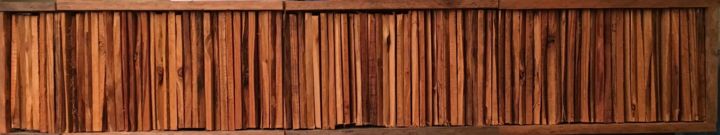 Γλυπτική με τίτλο "Wood Books" από Lavy, Αυθεντικά έργα τέχνης, Ξύλο