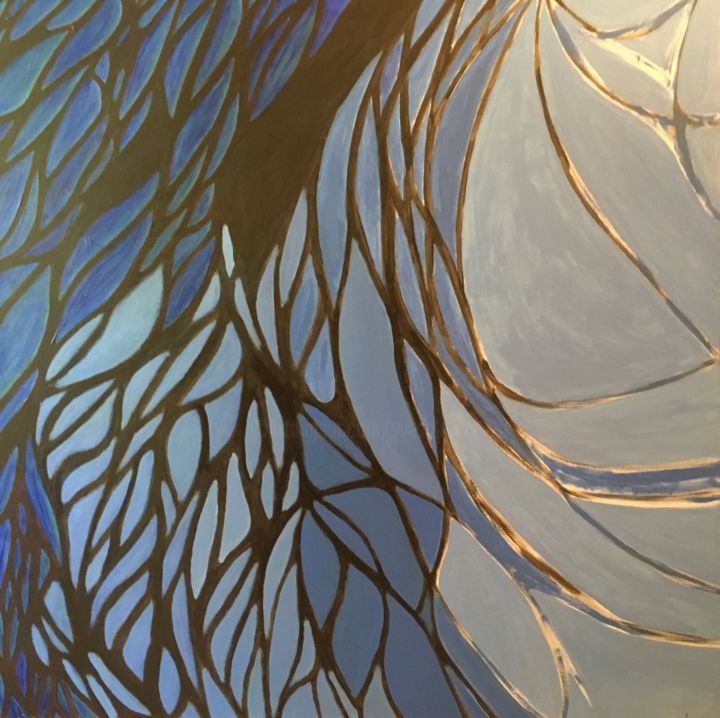 Schilderij getiteld "Blue vision #artist…" door Lavy, Origineel Kunstwerk, Acryl