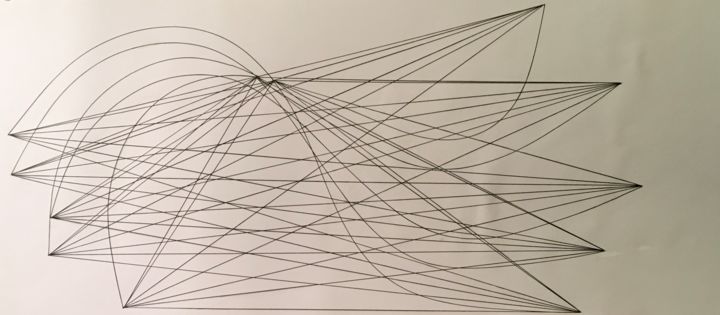 Dessin intitulée "Géométrie" par Lavy, Œuvre d'art originale, Crayon