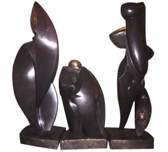 Sculpture titled "Les Danseuses de Ce…" by Yves Anane, Original Artwork
