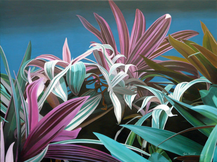 Painting titled "Beauté de la nature" by Julie Benoit, Original Art, Acrylic Mounted on Stretcher frame