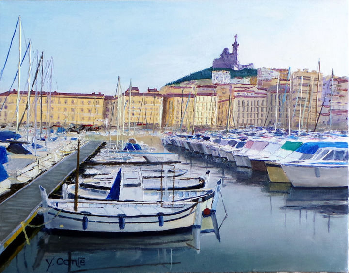 Peinture intitulée "vieux-port.jpg" par Yves Conte, Œuvre d'art originale, Huile