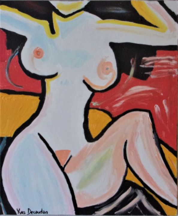 Peinture intitulée "NUE" par Yves Decaudan, Œuvre d'art originale, Acrylique