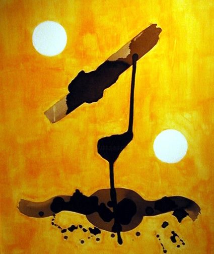 Peinture intitulée "LE BAL DES TERMITES" par Yves Goussebaire-Dupin, Œuvre d'art originale,