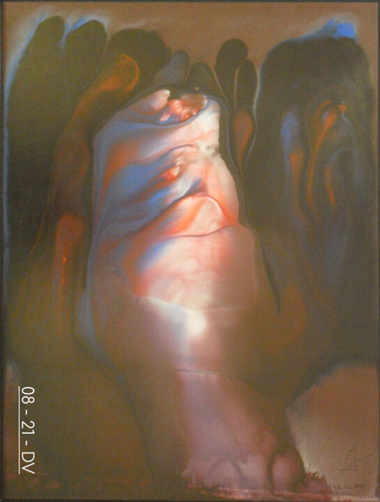 Pittura intitolato "Apparition" da Yvesmart, Opera d'arte originale, Cera