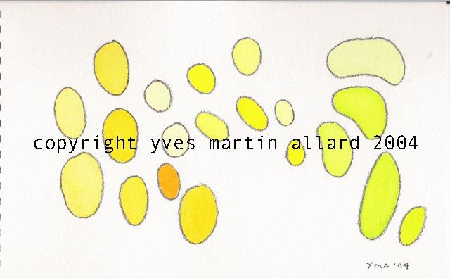 Peinture intitulée "Fruits tropicaux ve…" par Yves Martin Allard, Œuvre d'art originale