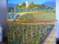 Painting titled "village de provence" by Yvon Vetel, Original Artwork