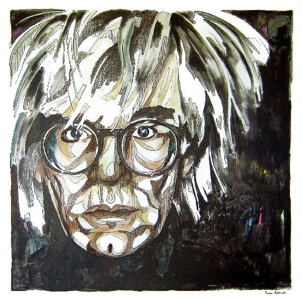 绘画 标题为“Andy Warhol” 由Yvon Kergal, 原创艺术品