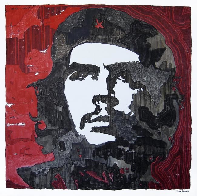 Painting titled "Che Guevara" by Yvon Kergal, Original Artwork