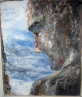 Malerei mit dem Titel ""HOMERUS"" von Yvonne Omdal, Original-Kunstwerk, Öl