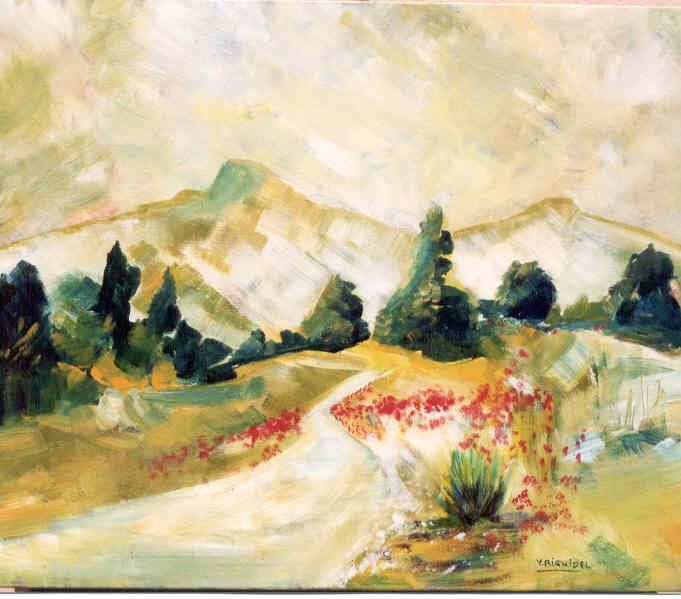 Peinture intitulée "Haute Provence" par Yves Riguidel, Œuvre d'art originale,