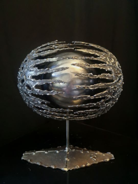 Sculpture titled ""Birth"" by Evgen Zaborovsky, Original Artwork, Metals