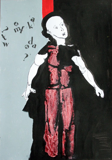 Rysunek zatytułowany „Person 3” autorstwa Janusz Zadurowicz, Oryginalna praca