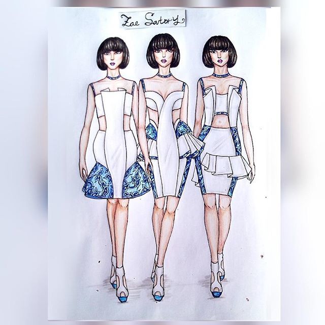 「Ready To Wear Proje…」というタイトルの描画 Zae Satory Illustrationによって, オリジナルのアートワーク, マーカー