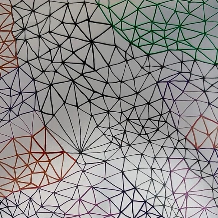 Arts numériques intitulée "1980-Univers struct…" par Zael Arbaca, Œuvre d'art originale, Peinture numérique