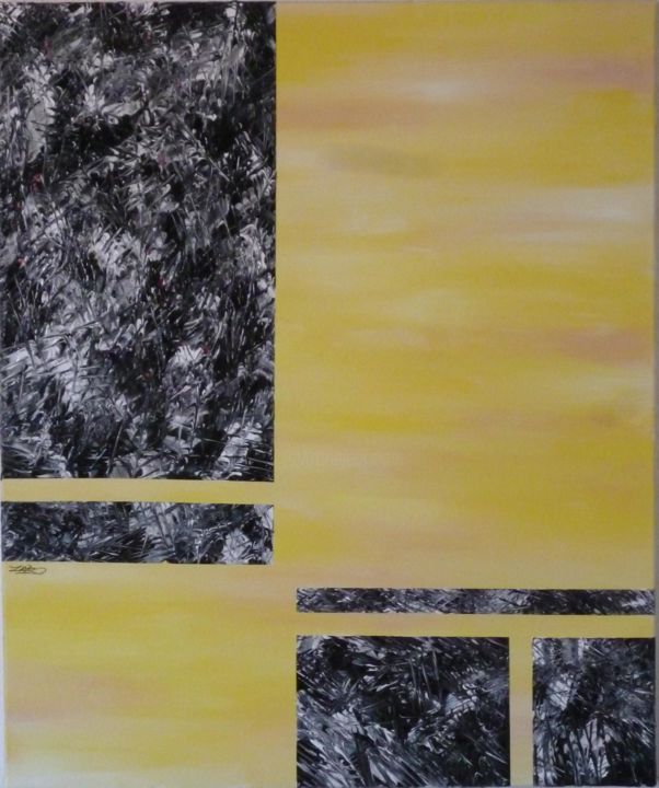 Peinture intitulée "Contenir 2" par Fred Zafr, Œuvre d'art originale,