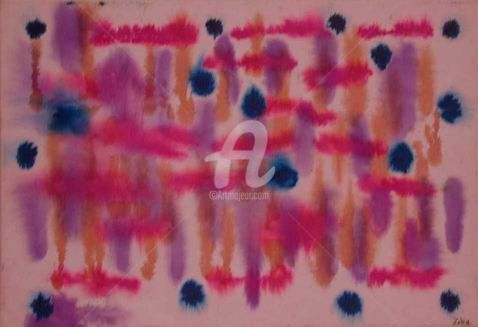 Peinture intitulée "ADN" par Zahia, Œuvre d'art originale