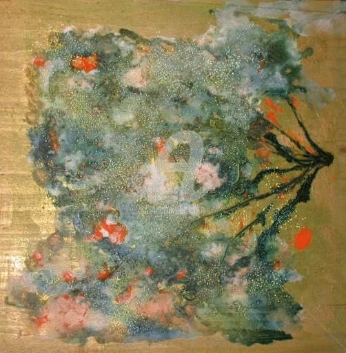 Pintura intitulada "Arbre de paix" por Zahia, Obras de arte originais