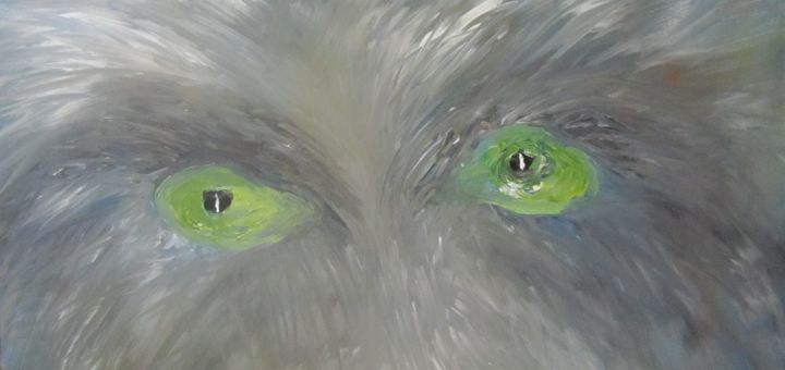 Schilderij getiteld "chouette" door Z.Akli, Origineel Kunstwerk