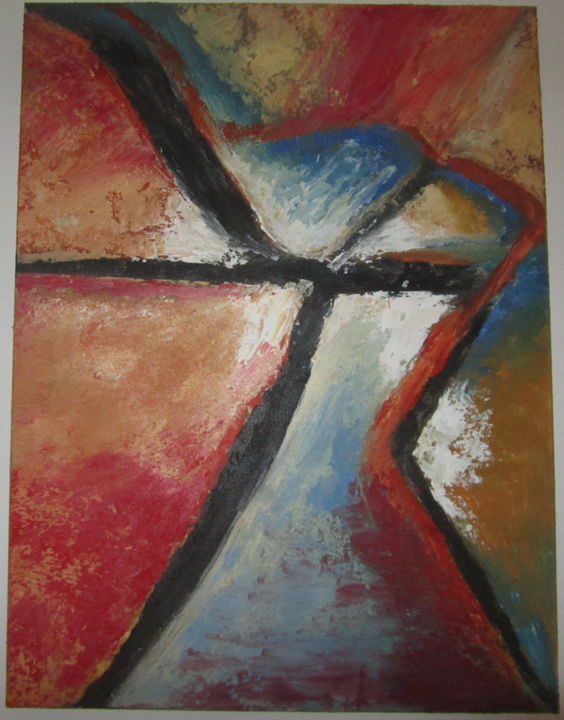 Painting titled "chacun son chemin" by Z.Akli, Original Artwork