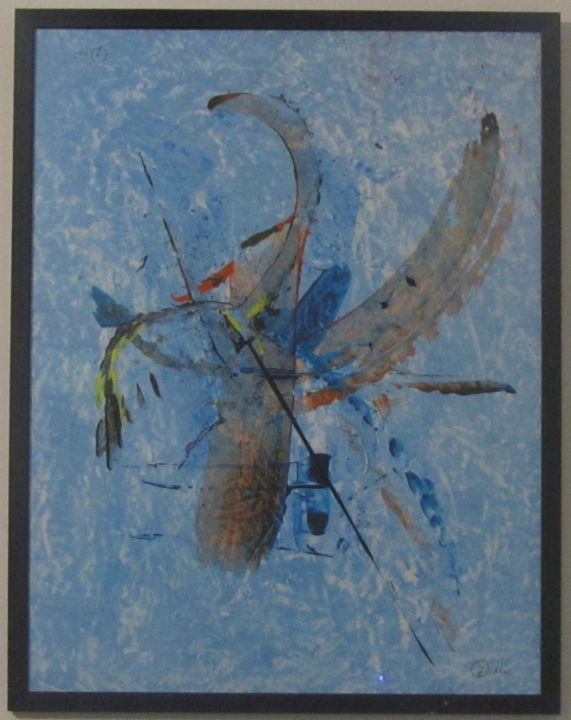 Pittura intitolato "à l'envers à l'endr…" da Z.Akli, Opera d'arte originale, Olio