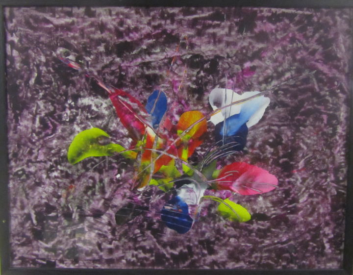 Peinture intitulée "plumes" par Z.Akli, Œuvre d'art originale, Acrylique