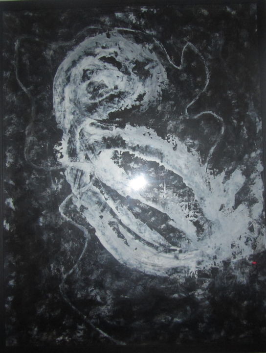 Painting titled "l’apparition du foe…" by Z.Akli, Original Artwork, Acrylic