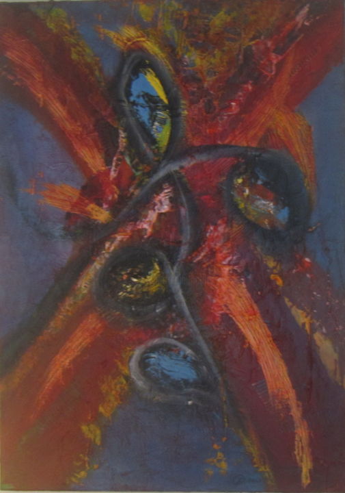 Peinture intitulée "regard musicale" par Z.Akli, Œuvre d'art originale, Acrylique
