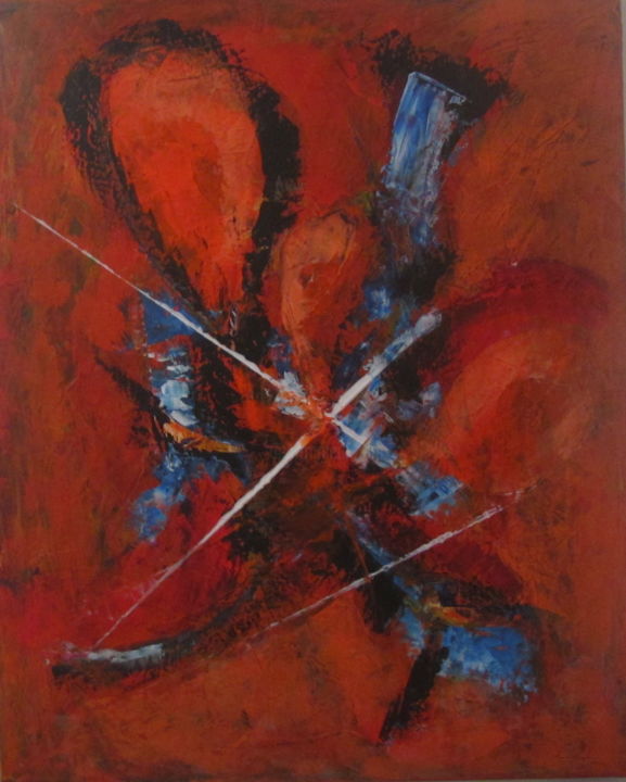 Painting titled "passion" by Z.Akli, Original Artwork, Acrylic