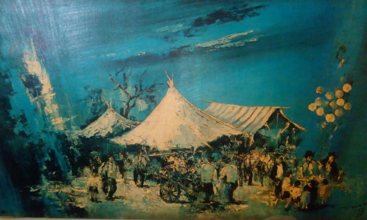 Pittura intitolato "festival" da Cesare Monti, Opera d'arte originale, Olio