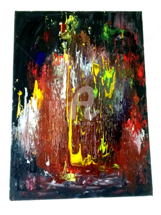 Peinture intitulée "color relief" par Zai Boris, Œuvre d'art originale, Acrylique