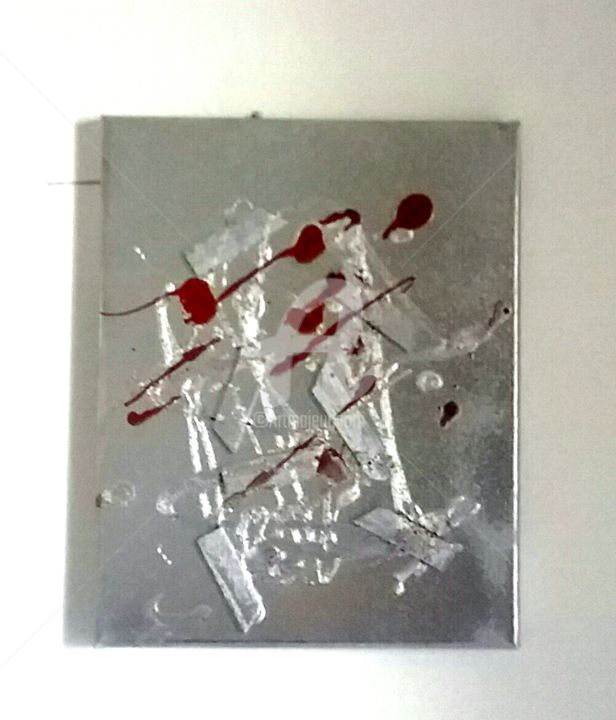 Pintura titulada "red drops" por Zai Boris, Obra de arte original, Acrílico