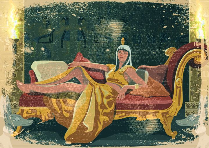 Painting titled "cleopatra.jpg" by Zaipatyy, Original Artwork, Acrylic