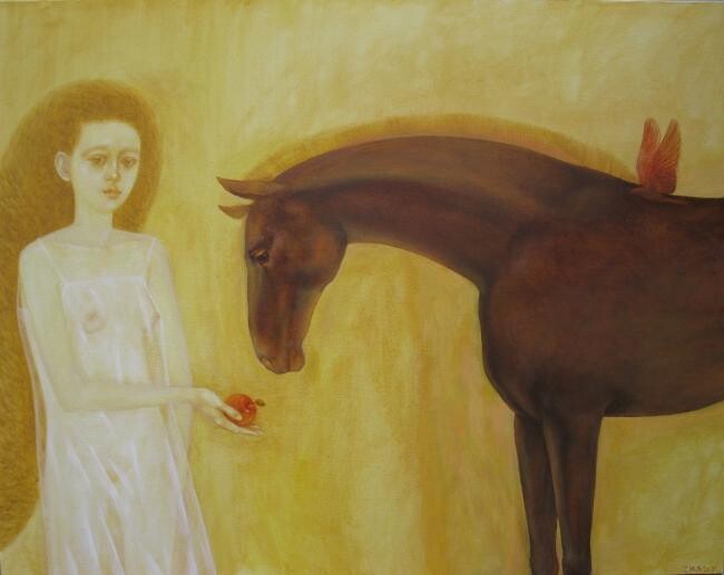 Картина под названием "Your apple" - Зайцева Ирина Евгеньевна, Подлинное произведение искусства, Другой
